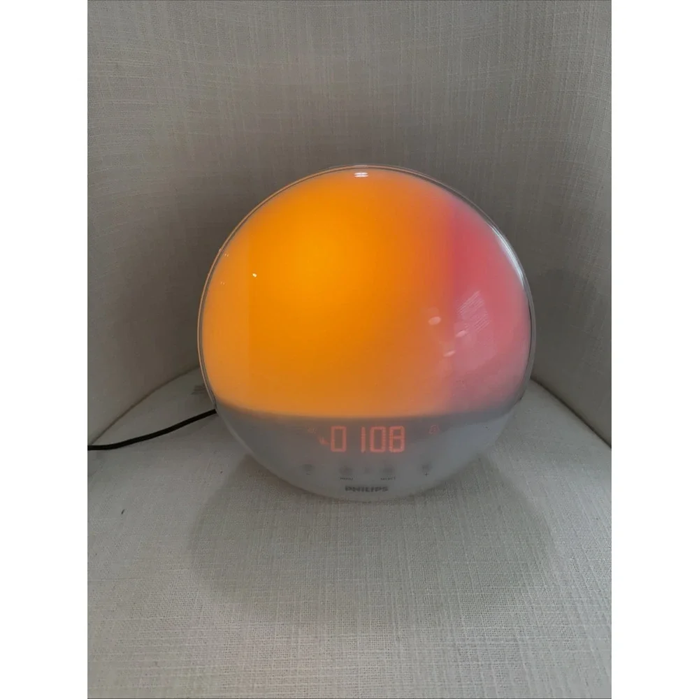 Philips SmartSleep Wake‎ Up Light Clock Alarm Sunrise Sunset Simulation HF3520